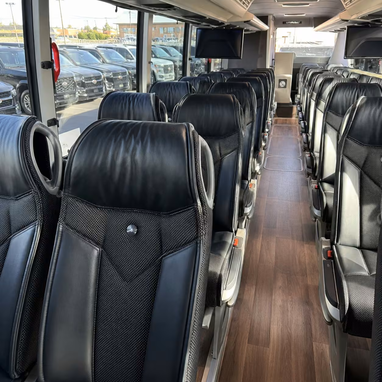 40 56 passenger charter bus inside