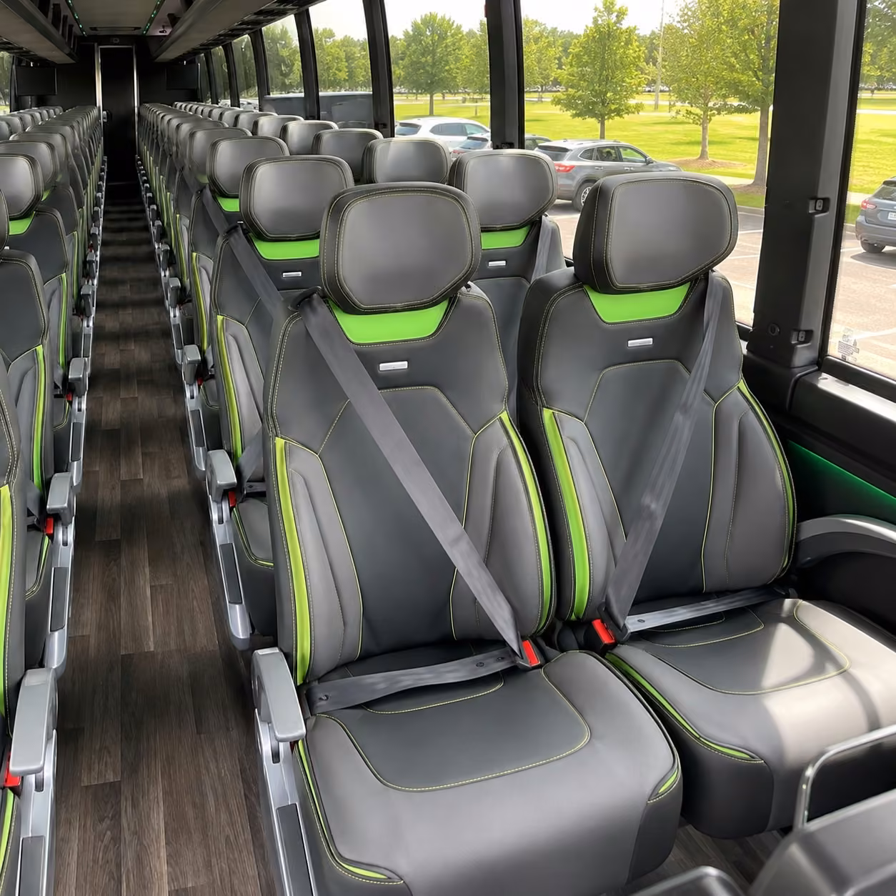 40 56 passenger charter bus interior